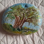 Hand-painted stone