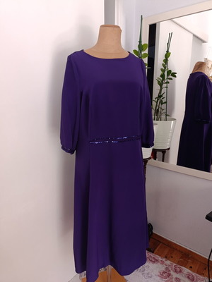 Plus Size Evening Dress like new, purple, sewn by tailor