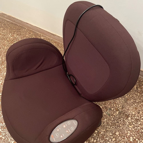 Massage armchair electric, new, dark brown-bordeaux color