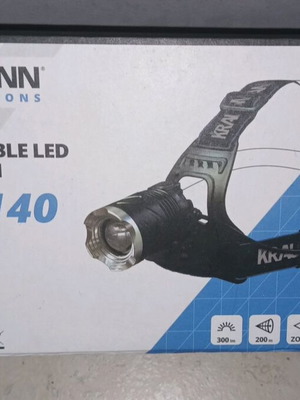 Krausmann LT40140 Rechargeable Head Torch New