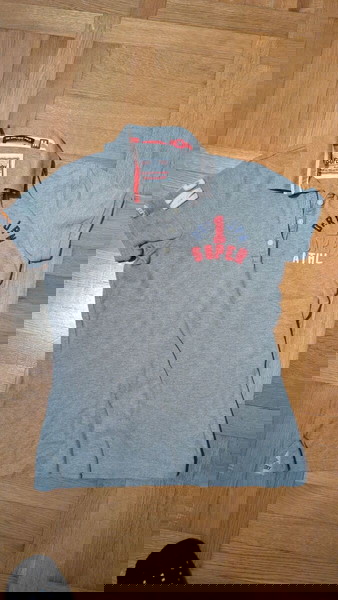 Superdry Polo Γκρί Μπλούζα (unisex, Medium)