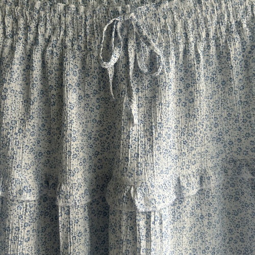 Primark floral mini skirt white with ruffles XS-S like new