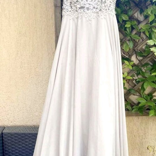 Formal dress gray like new, size M