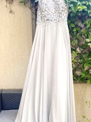Formal dress gray like new, size M