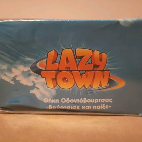 Lazy Town toothbrush holder new with hourglass