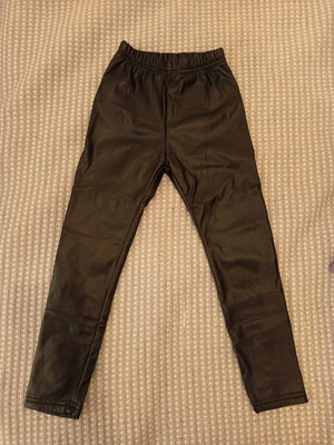 Leather leggings for girls up to 5 years used, size 110 cm