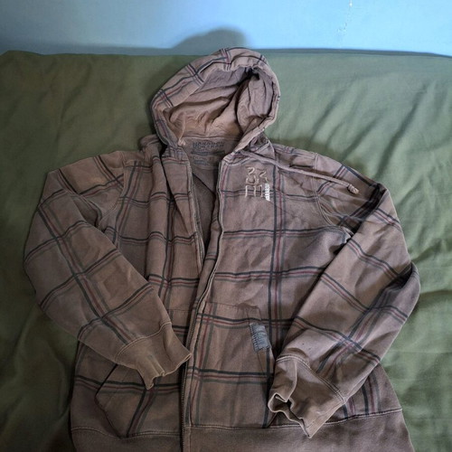 Men's cardigan used without zipper, sizes M and L