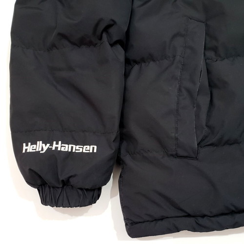 Helly Hansen Yu Puffer jacket used, reversible, men's size S, gray and black