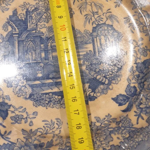 Plate English porcelain Mason's used, blue landscape