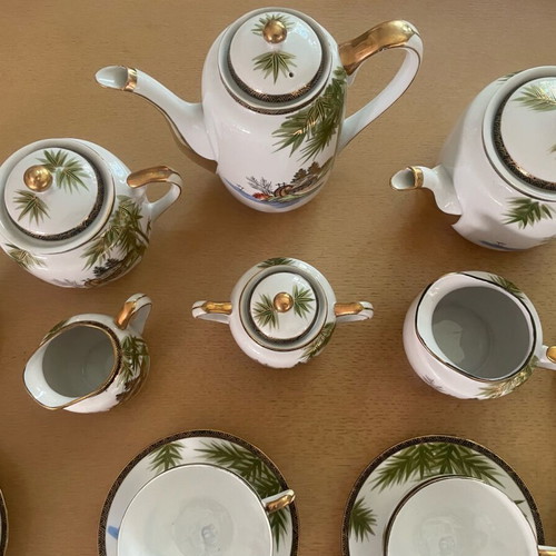 Vintage Hayasi Japanese Fine China Geisha Girl Bone China Kutani tea set like new