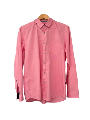 Boss Rolf Pink Oxford Shirt size L Regular Fit like new