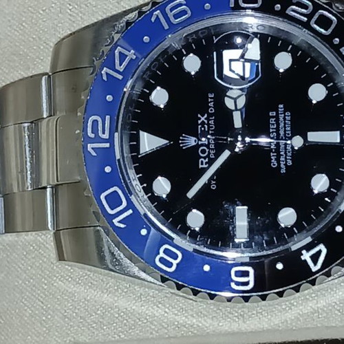 Rolex GMT-Master men's watch, blue dial