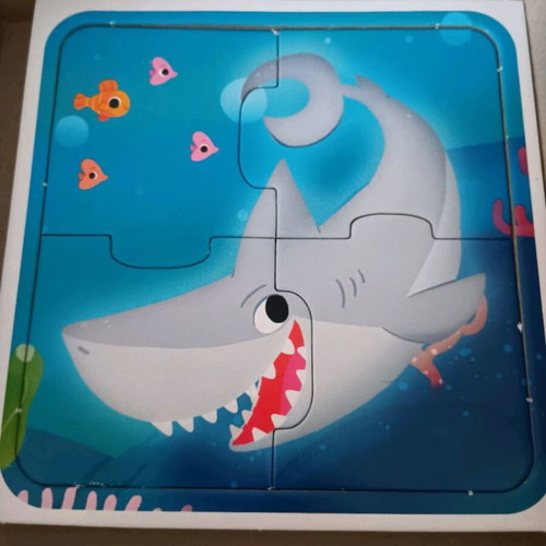 Carotina Baby puzzle used, 6 puzzles of 4 pieces with sea animals