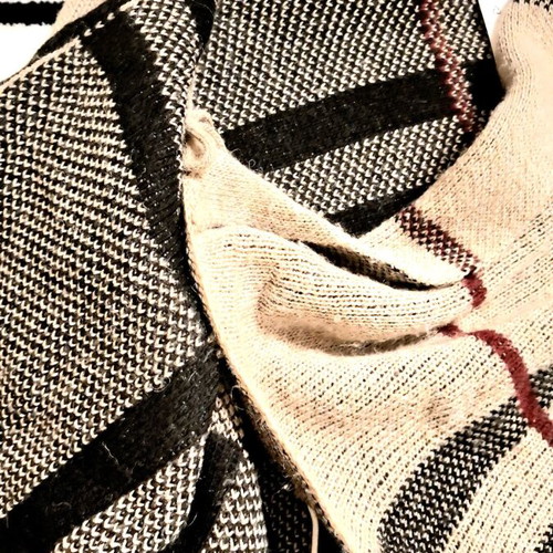 ASOS wool cardigan beige brown checked like new, size L 40 12uk, long sleeve