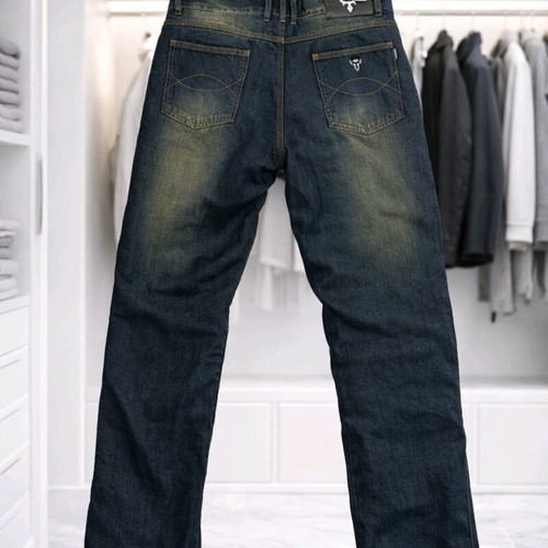 Bull-It Moto Jeans like new, size 34R, blue-green