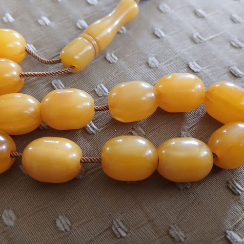 Mastic Worry Beads chatzikos10 used, old German Bakelite