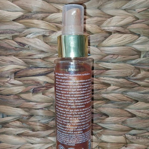 Mastic Spa Shimmering Bronzer Oil SPF10 new, 100ml with gold shimmer