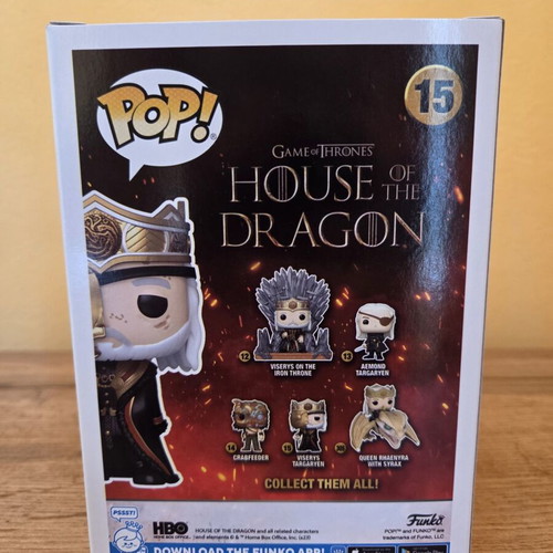 Funko Pop House of the Dragon #15 Viserys Targaryen (Masked) figure new