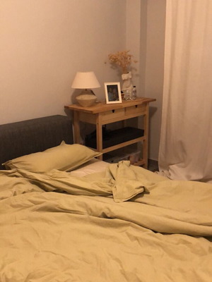 Wooden trolley side table, IKEA