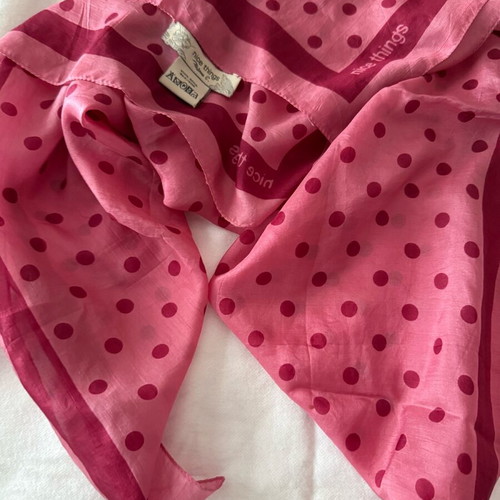 Nice Things scarf thin pink 100% silk like new