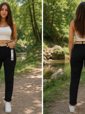 Women's Black Jeans new, sizes 26-30 waist 74-90 cm