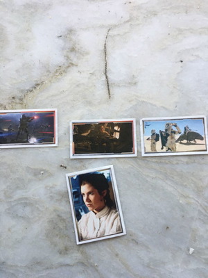 Χαρτάκια αυτοκόλλητα Star Wars μεταχειρισμένα, παλιά, 4 τμχ