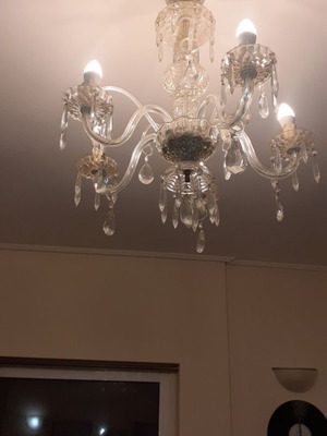 Crystal Vintage Chandelier five-light like new