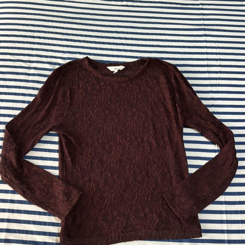 Marks & Spencer lace blouse new, size S 36 8, brown