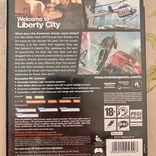 Gta IV PC full game like new, collectible with manual and survival guide