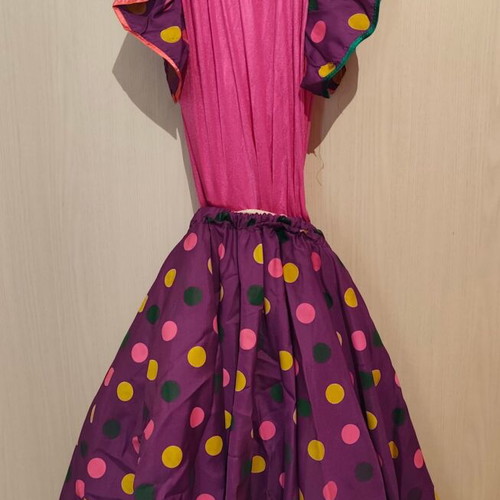 Dance performance costume used, skirt with tutu and bodysuit