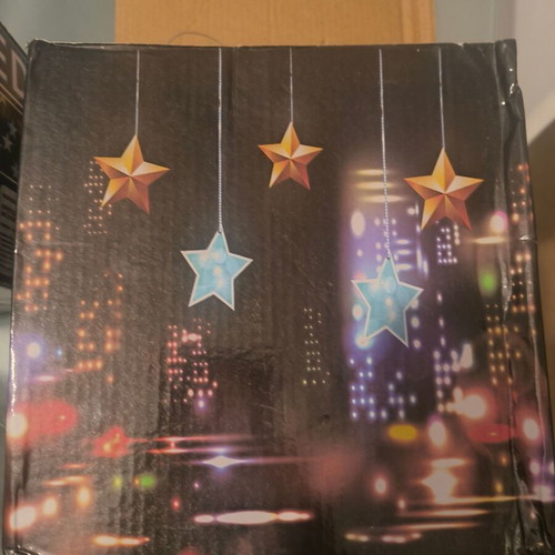 Christmas curtain with stars like new