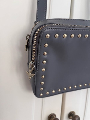 Pinko crossbody leather bag like new, gray