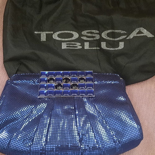 Clutch bag Tosca Blu electric blue new with dust bag