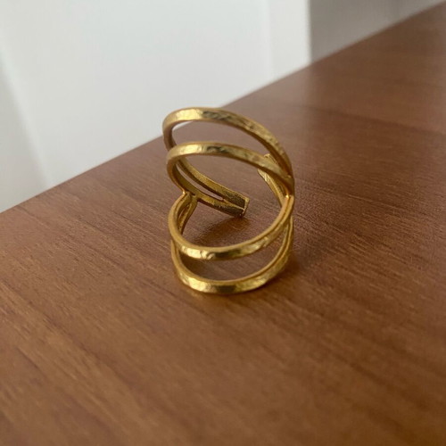 Multi-Band Gold Statement Ring like new