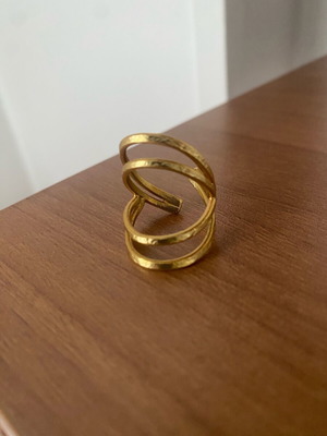 Multi-Band Gold Statement Ring like new