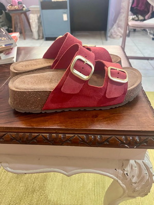 Yokono Wiwi flatform sandals, coral, size 41, anatomical