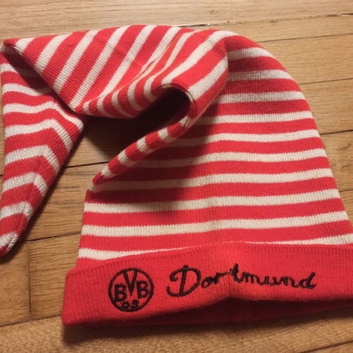 Christmas hat Borussia Dortmund used, vintage authentic