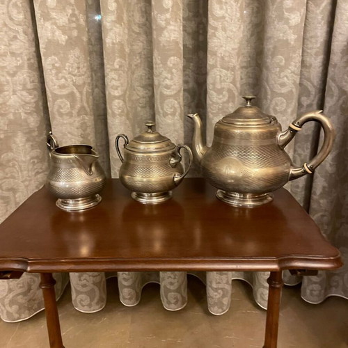 Silver-plated vintage serving set new