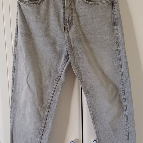 Bershka men's jeans size 42 gray acid wash used