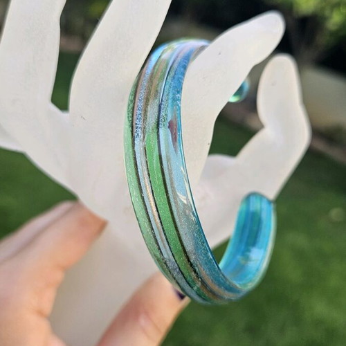 Vintage bracelet used, green and turquoise