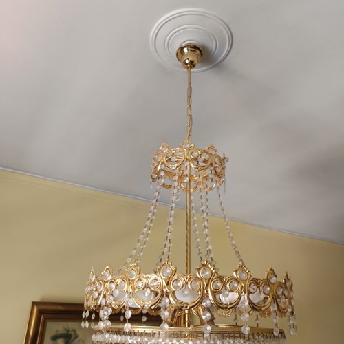 Chandelier set like new, large 1.10m and small 83cm
