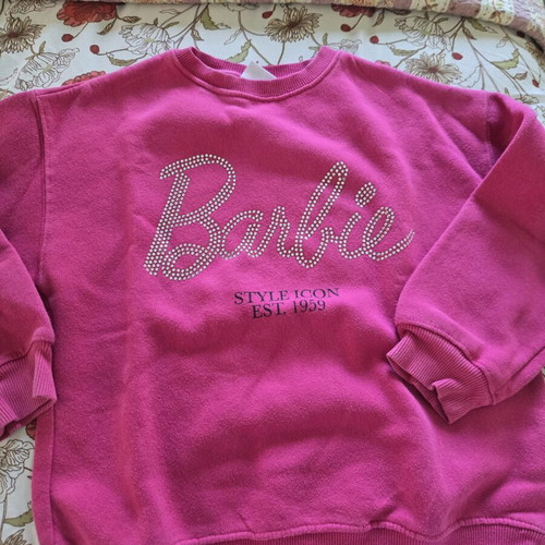 Zara Barbie sweatshirt used, size 140 cm, pink