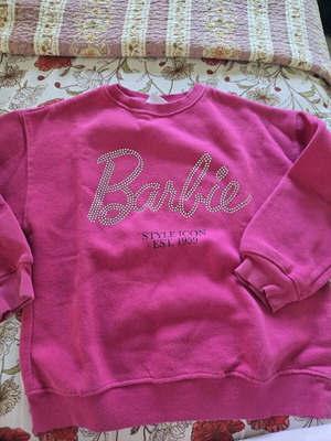Zara Barbie sweatshirt used, size 140 cm, pink