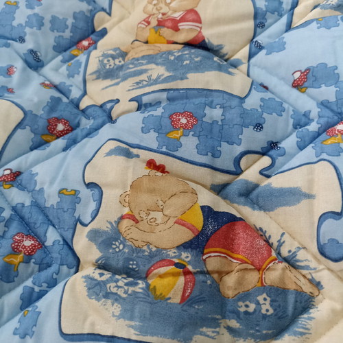 Double quilt two-sided with cotton fabric and baked wadding new