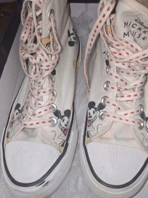 Bershka x Disney Mickey Mouse high sneakers like new, size 37