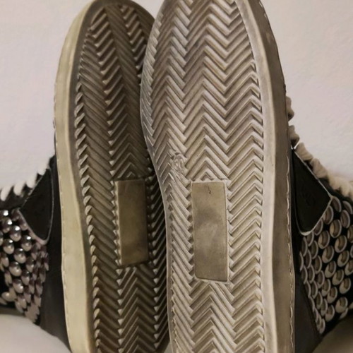 Metal look boots used, size 29, black with laces and zipper