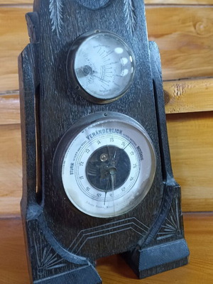 Υγρόμετρο αντίκα μεταχειρισμένο, ξύλινο