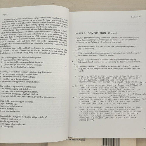 Cambridge Proficiency Examination Practice 4 and 5 used, English