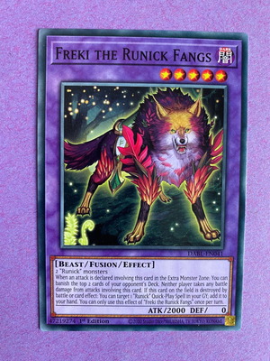 Freki the Runick Fangs Yu-Gi-Oh! Card 1st Edition Near Mint