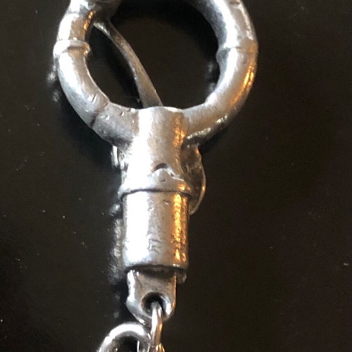 Keychain replica of Spitfire fighter plane rudder vintage